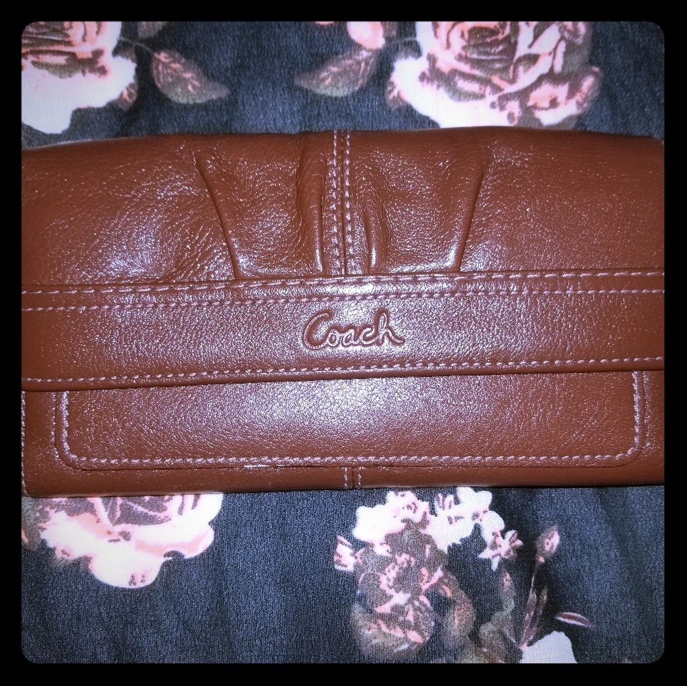 Authentic leather coach wallet